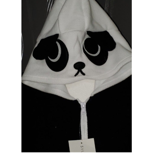 NWT Silver Lilly Panda Onesie Dress  - Large (size runs small) - Picture 4 of 6